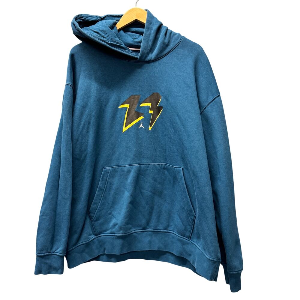 Air Jordan Hoodie Flight MVP #23 Blue Pullover Michael Jordan Mens XXL Nike